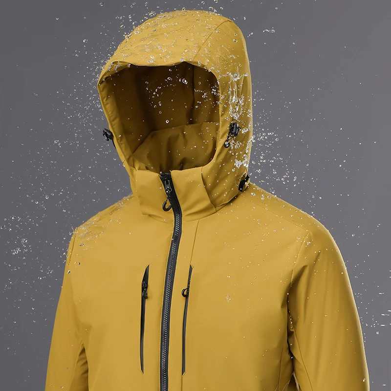 JNLN Warm Fleece Men Women Waterproof Windproof Winter Coat Unisex Outdoor Hiking Camping Skiing Climbing Windbreaker M260325
