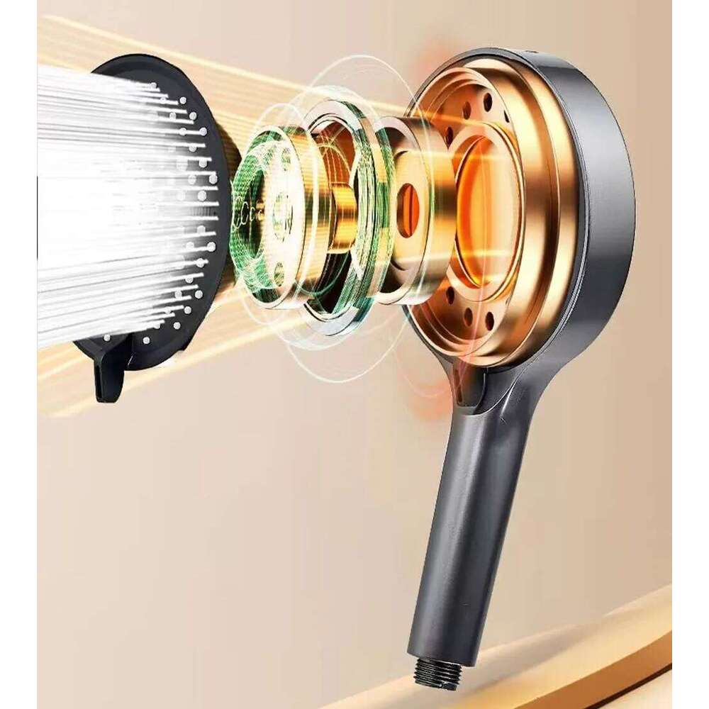 New 15CM Head for Hard Water High Pressure Shower 7 Modes Adjustable Spray with Massage Bathroom 26Y0325 - view 5