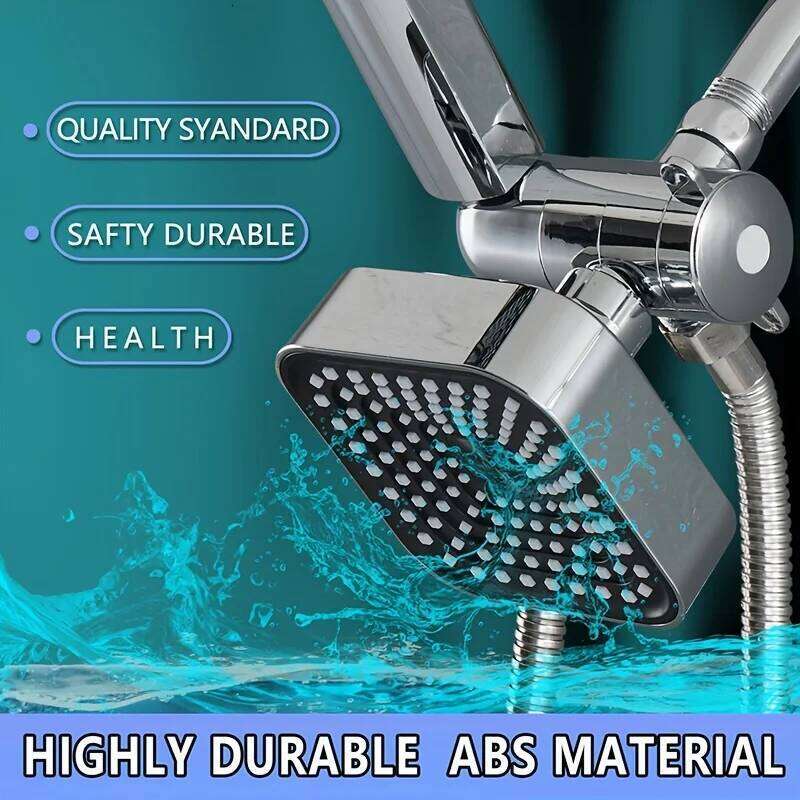 High-Flow 2-in-1 Handheld Rain Shower Head Set, Equipped with Long Hose and T-Shaped Valve - Durable Abs Material, Wall-Mounted,26Y0325