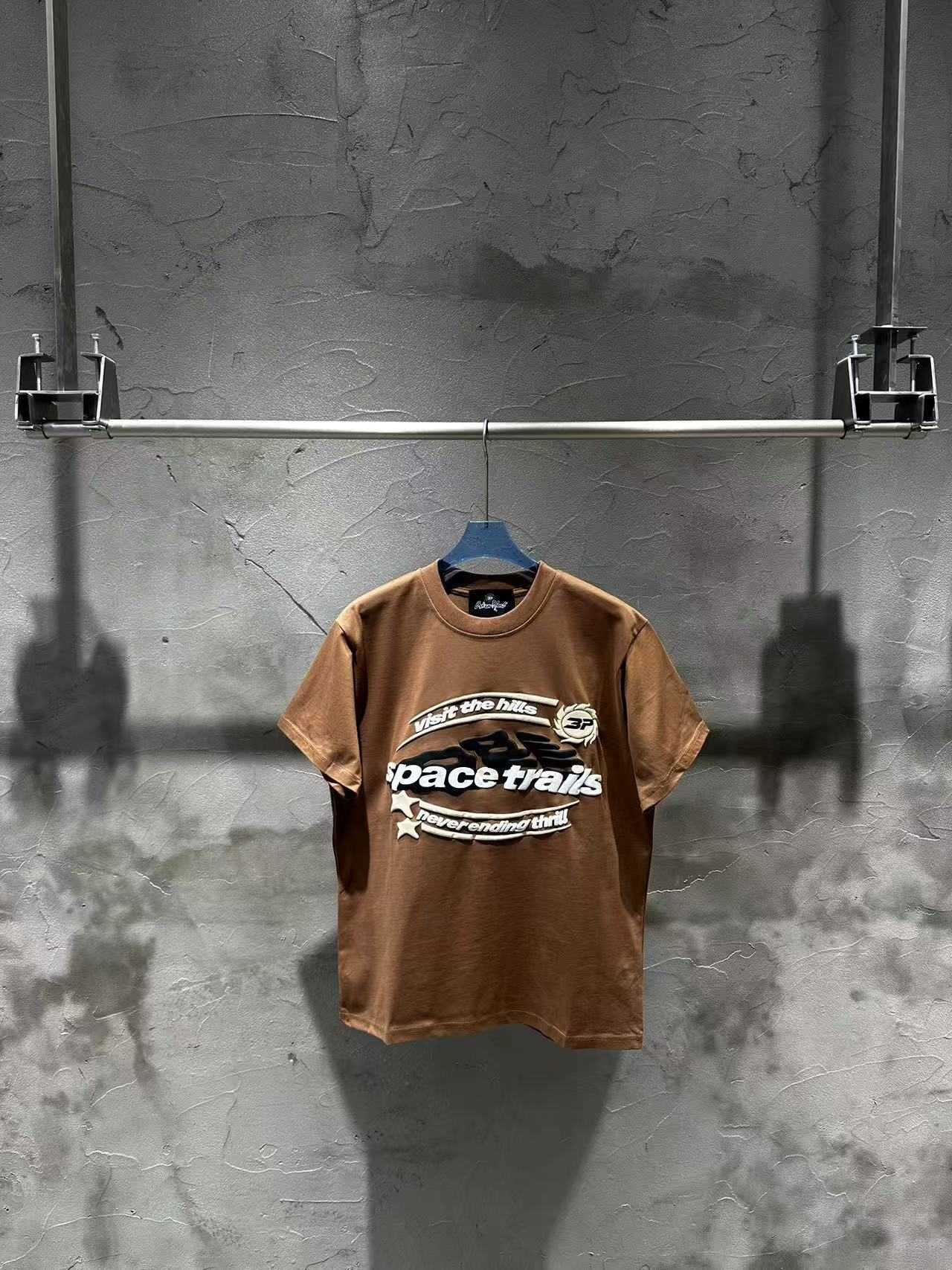 Foam Star Letterprint Street Hip-Hop Loose Men's and Women's Short-Sleeved T-Shirt Heavyweight J260325