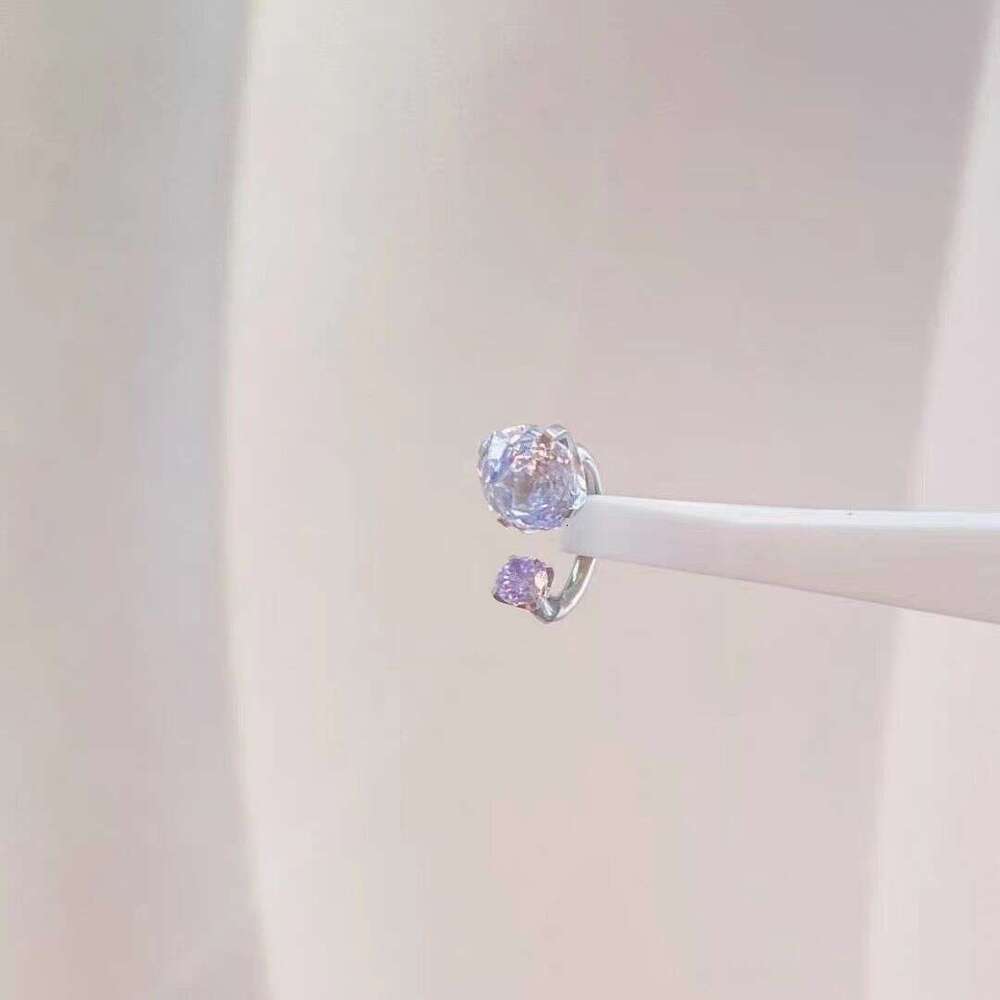 Iris Millennium Rose Cut Zircon Personality Orchid Cross Light Luxury Titanium Steel Ear Bone Stud Horseshoe Hoop Earrings