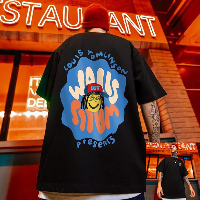 Street Hip-Hop Oversized Graphic T-Shirts | Loose Casual Chinese-American Streetwear Tees