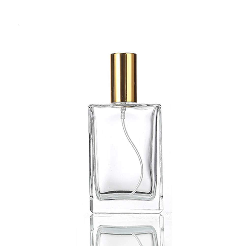5PCS 10PCS 15ml 30ml 50ml Clear Mini Sample Refillable Perfume Spray Glass Atomizer Bottle With Black Golden Silver Lid 260318