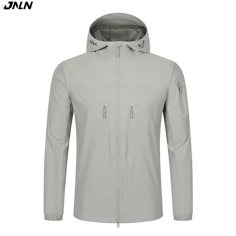 JNLN Unisex Waterproof Hiking Sun Protective Camping Trekking Mountaineering Men Women Windbreaker Stretch Rain Coat M260325