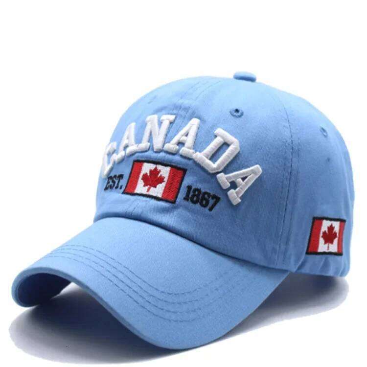 Adjustable CANAD Maple Leaf Embroidered Baseball Hat Men And Women Couples, Suitable For Outdoor Sports, Leisure, Sunshade Qian Pan