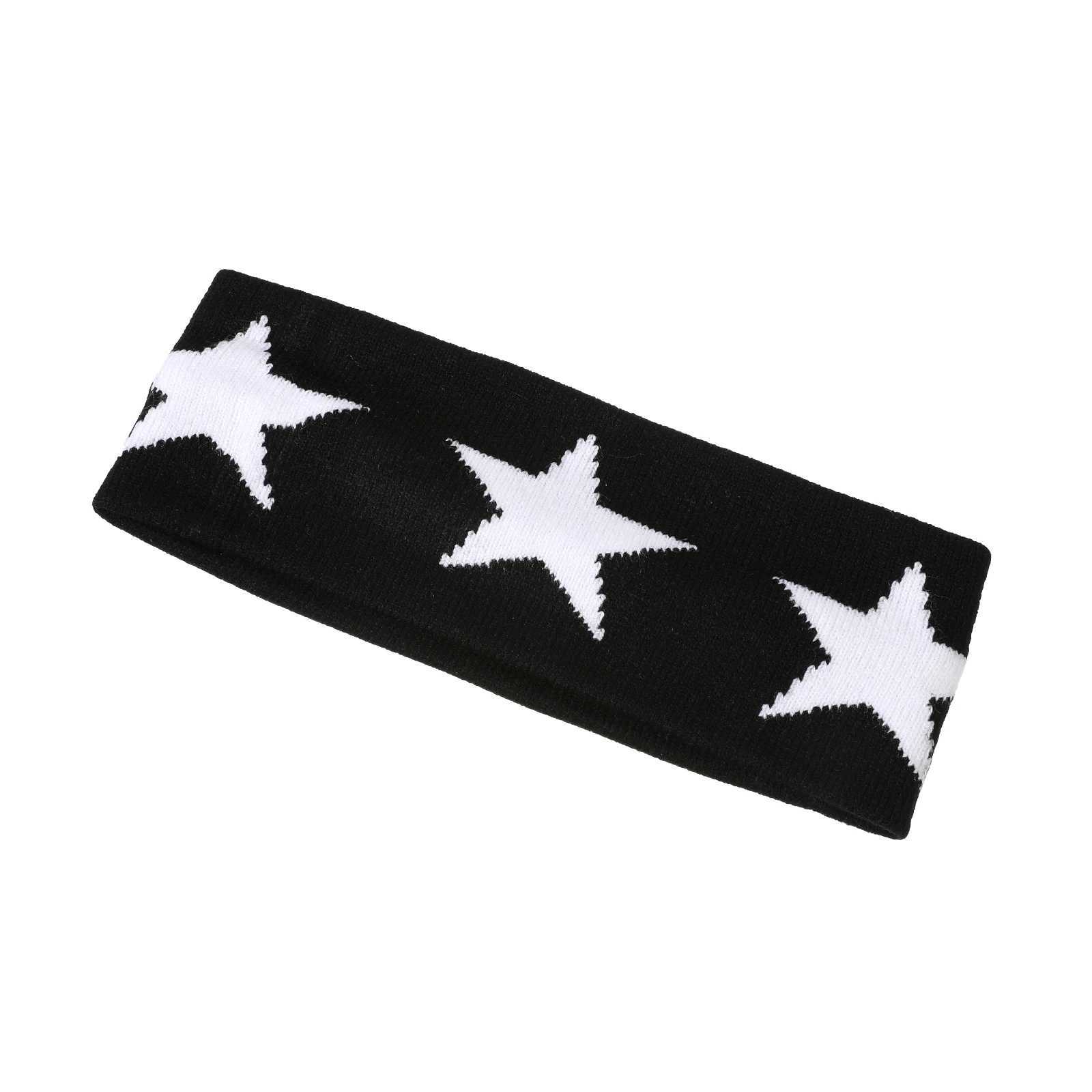 Star Print Solid Color Headband for Women Girl New Cotton Hair Accessories for Daily Fashionable Soft Hairband D260326