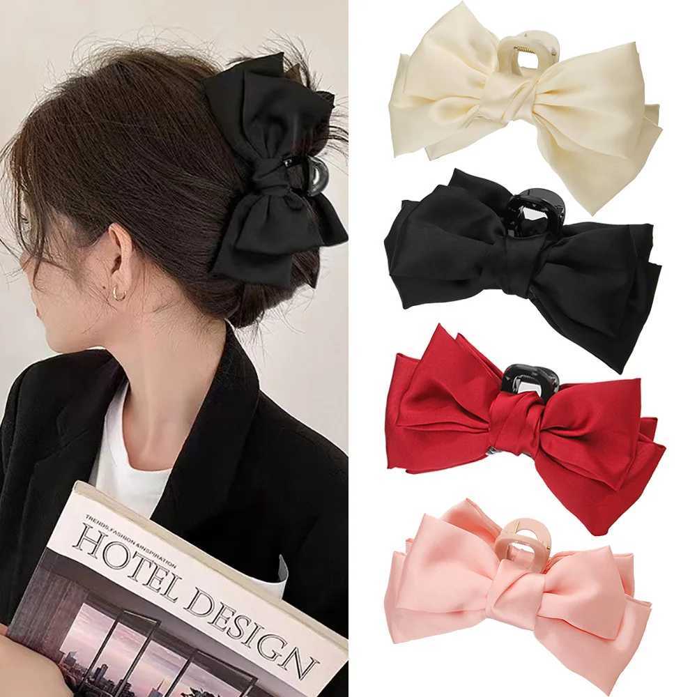 Solid Color Double Side For Women Girl Elegant Ponytail Braid Claw Clip Sweet Shark Crab Party Hair Accessories Trendy H260326