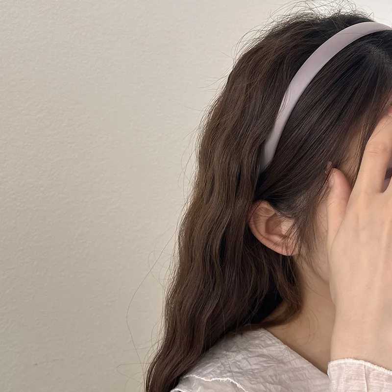 2pc 15cm Wide Retro Premium Satin Solid Hairbands Headbands for Women Girl Vintage for Party Gift Korean Hair Bands Accessories D260326