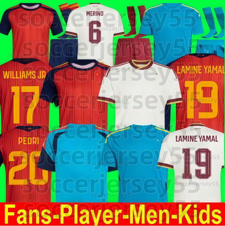 2026 27 World Cup Spain Jersey Kids LAMINE YAMAL Soccer Jerseys PEDRI Carvajal Football Shirt WILLIAMS JR MERINO RODRIGO CUBARSI FERMIN camiseta espana mundial