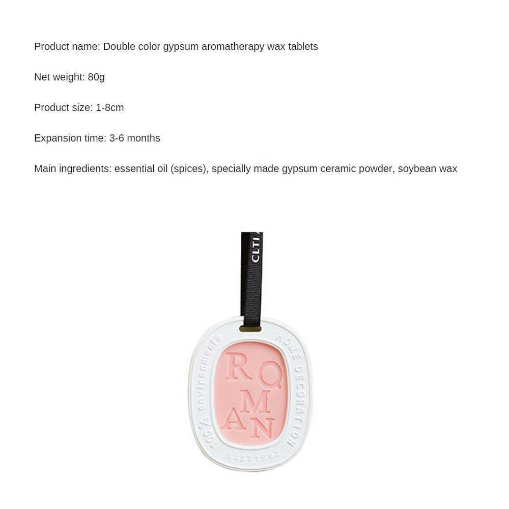 Aroma Silicone Wax Pendant Letters Gypsum Aromatherapy Wardrobe Car Fragrance Solid Balm Aromatic Air Freshener Decoration Gift H260326