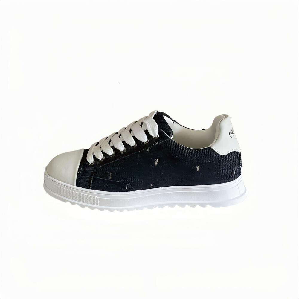 Okimoz Casual Shoes Running Sneaker Designer Shoes Black Distressed Denim Platform Sneakers for Women