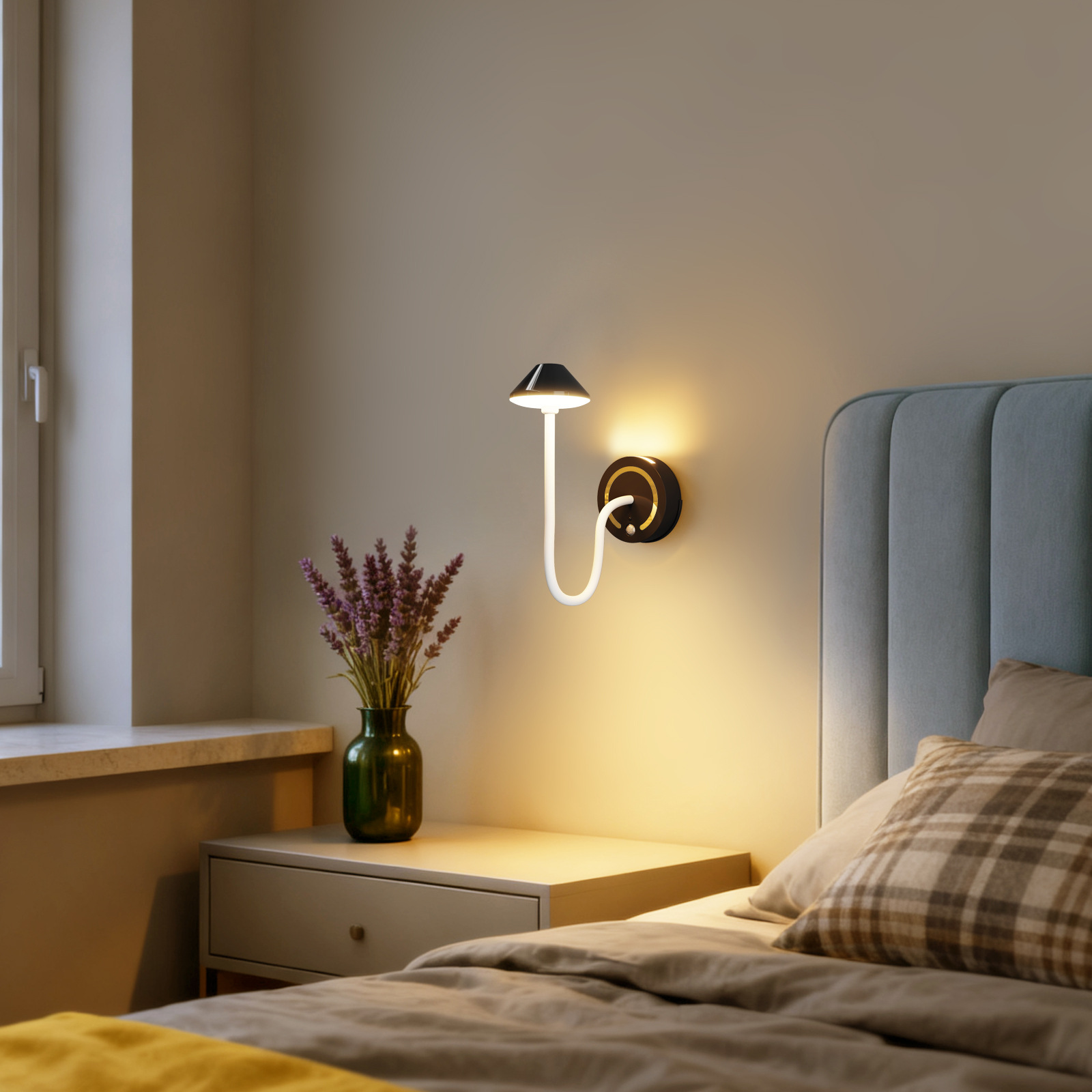 3-in-1 Multi-Function Motion Sensor Table Lamp Magnetic Floor/Wall Lamp Remote Dimmable Bedroom Bedside Ambience Night Light