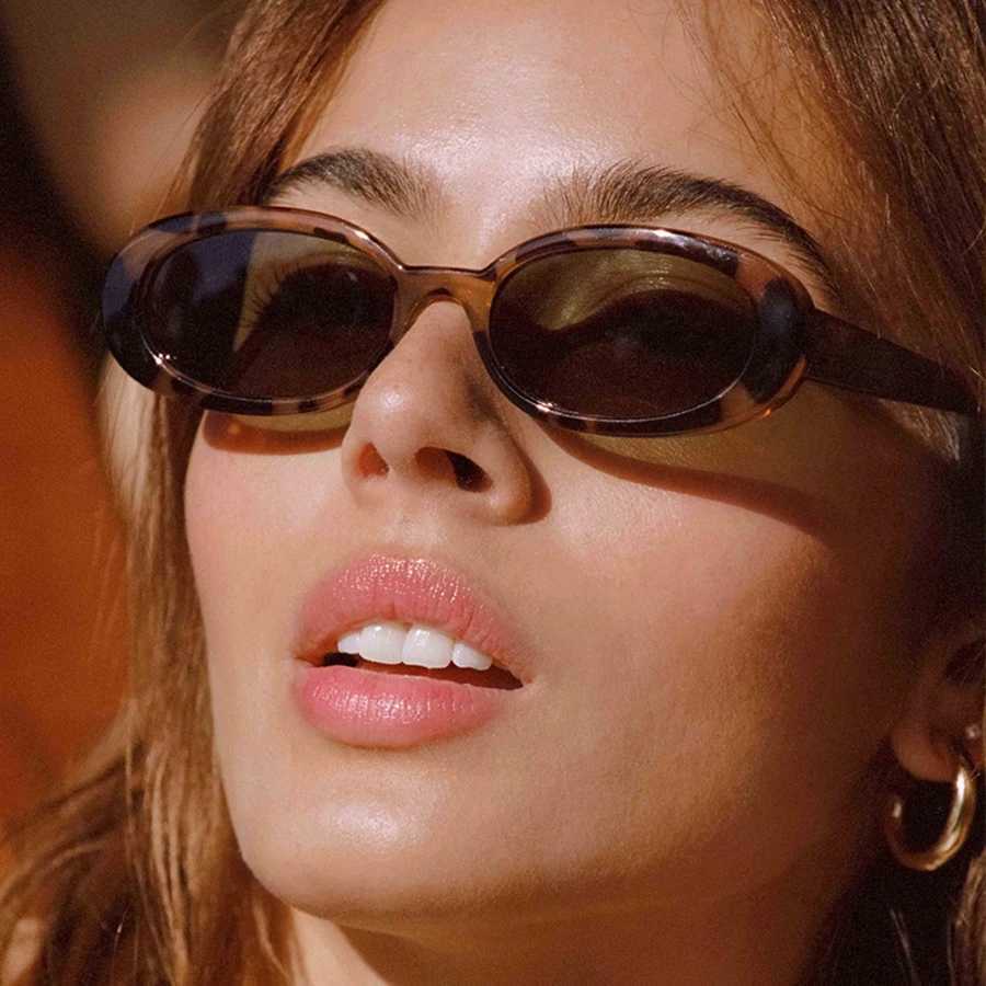 New Fashion Women Sunglasses Elliptical Small Frame Man Retro Personalized Sun Glasses Trend Outdoor Anti Uv Eyeglasses Uv400 D260326