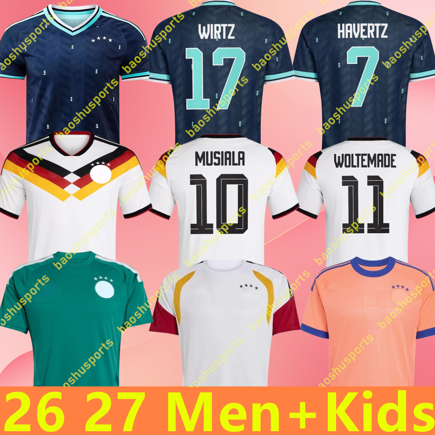 2026 2027 germany World Cup MUSIALA soccer jerseys 26 27 KIMMICH SANE KROOS FULLKRUG football Shirt HAVERTZ MULLER WIRTZ WOLTEMADE RAUM goalkeeper KIDS KIT uniforms