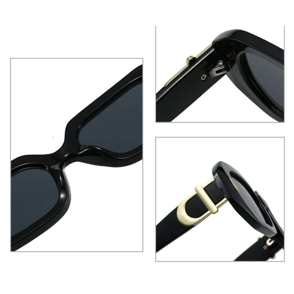 New Small-Frame Fashion Retro Personality European And American INS Style Trendy Sunglasses For Women Street Photography Sunshade Glasses Chunjinqiuli