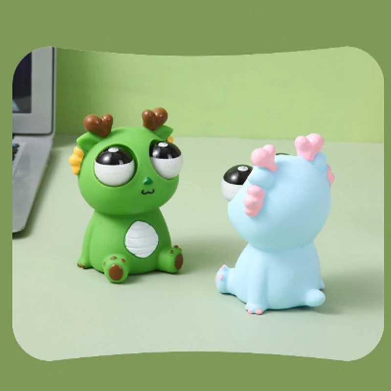 Stretchable Eye Dragon Ornaments Hand Squeezer Sensory Stress Relief Soft Silicone Special Animal Collectible Desk Decor Item H260326