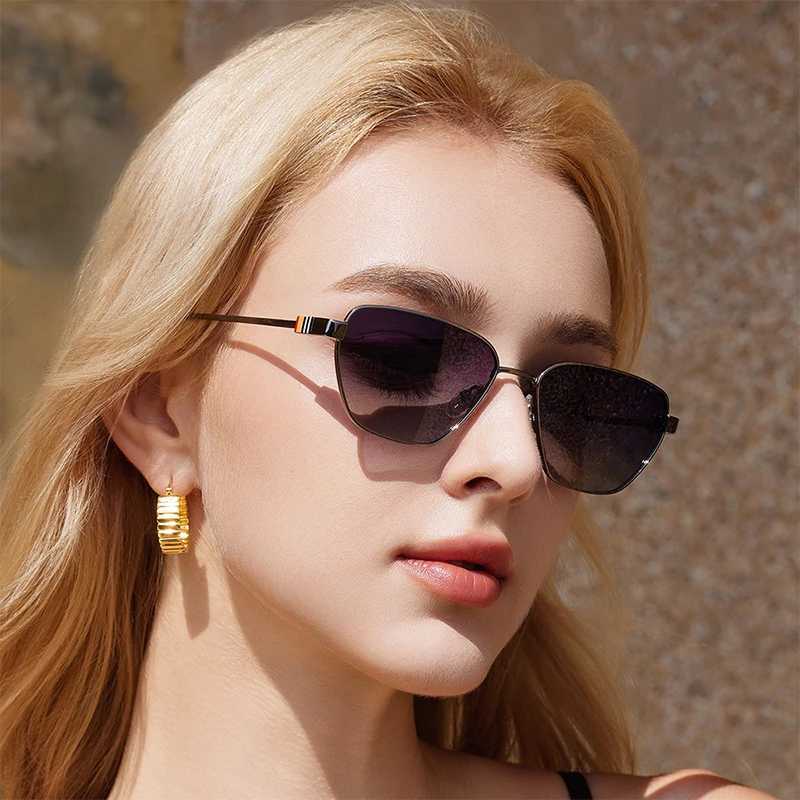 New Fashion Metal Polarized Glasses Retro Conical Driving Travel Optical Prescription Sun Protection Sunglasses Women PS33206 D260326
