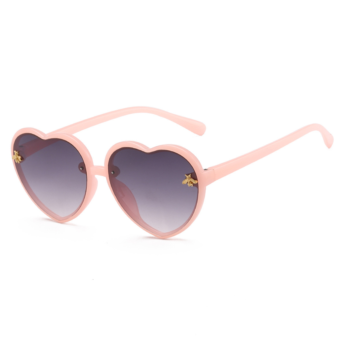Luxury Brand Designer Sunglasses Rayon New Korean Retro Heart Frame Little Bee Personalized Children's Sunglasses Fashion Children's Sunglas
