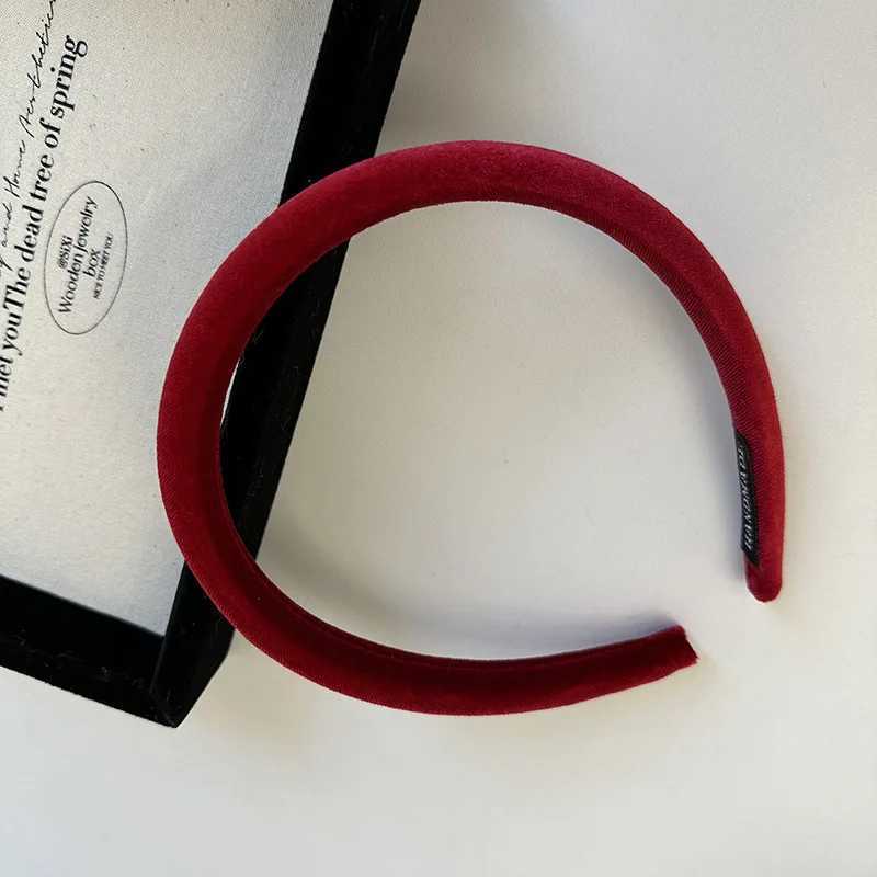 Korean Style High Sense Autumn Winter Narrow Version Gentle Texture Velvet Fine Solid Color Headband Hair hoop Hair Accessories D260326