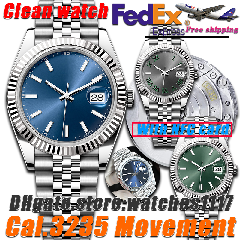 Luxury Mens watch Clean Factory watch Designer watches men date just Cal.3235 Movement High quality 41MM Automatic Mechanical watch 10ATM waterproof Business watch
