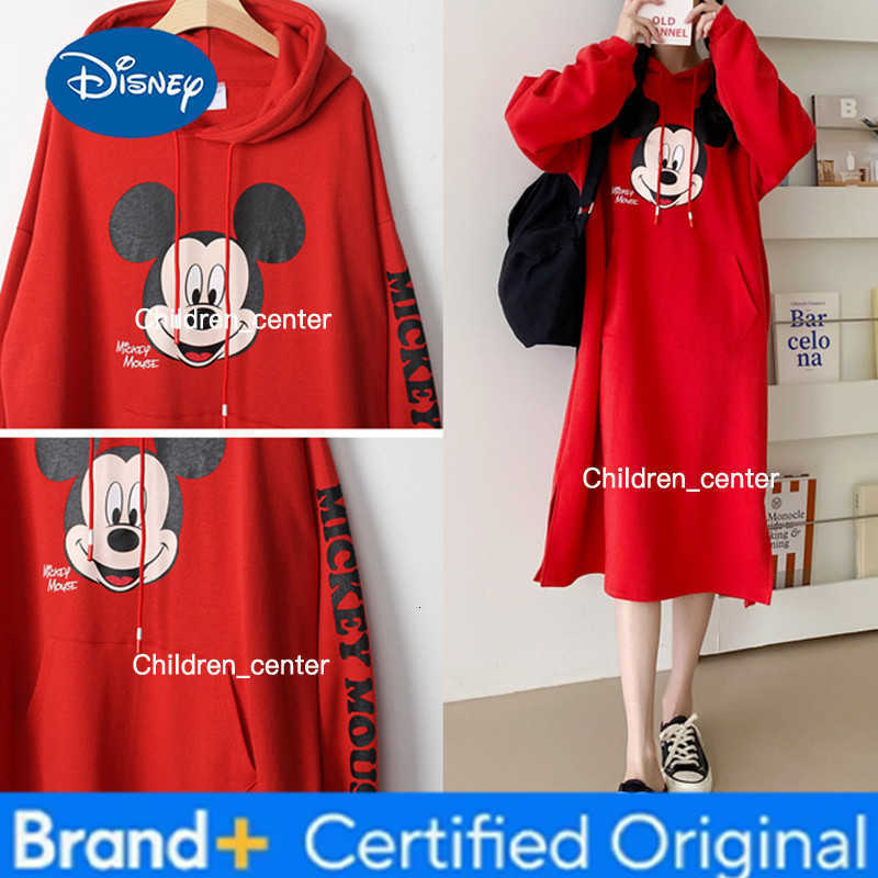 Disney Dress - Women's clothing from Dongamantown, South Korea. 2025 Autumn/Winter new style long-sleeved hooded sweatshirt dress. Korean version H251014