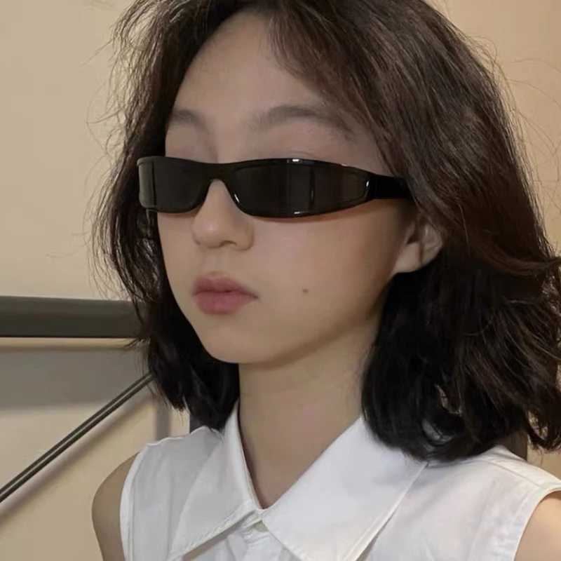 Small Rectangular Narrow Frame Sunglasses Women Streetwear Y2k Sun Glasses Female 2023 Fashion Brand Vintage Sports Sunglass D260326