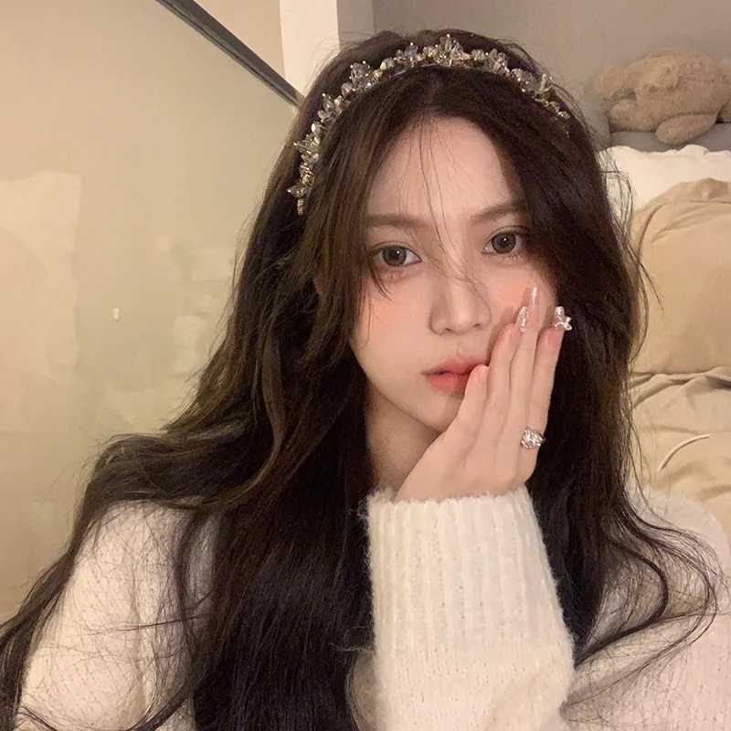 1 Pcs Womens Hairbands Korean Crystal Rhinestones Elegant Gentle Hair Hoops Sweet Versatile Fashion Hair Accessories For Girl D260326
