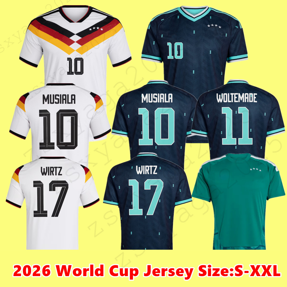 2026 World Cup Kit Germany Jersey enfant Kids WOLTEMADE Soccer Jerseys WIRTZ MUSIALA Deutschland Home HAVERTZ SANE MULLER Football Shirt NEUER Child Men Camiseta