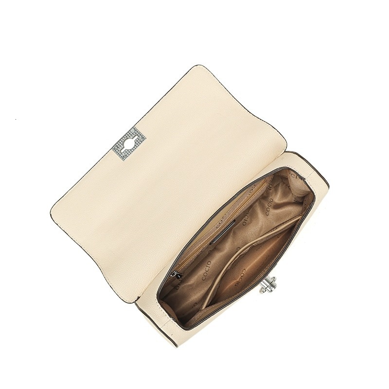 COCIO New Colorful White Series Handheld Messenger Bag Niche Design Single Shoulder Handbag Cross-Border Hot-Selling Model