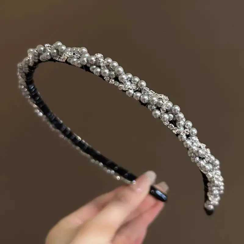 High-End Luxury Headband for Women Hair Clip Hair Accessory Faux Pearl Daily Wear D260326