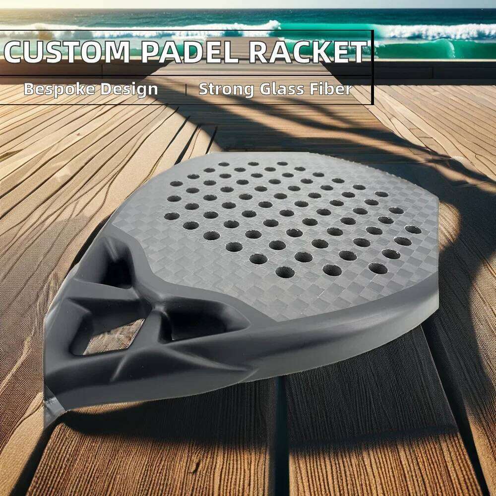Custom Printed Padel Good Design 3K 12K 18k Carbon Fiber Beach Tennis Racket With Eva Grip Portable Equipment 26H0326