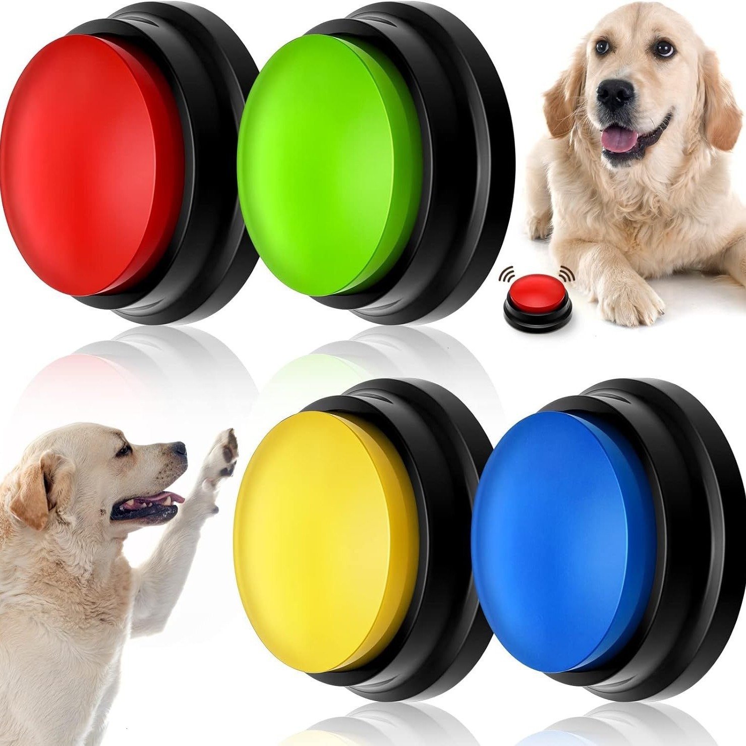 Dog Training Obedience Voice Recording Button Pet Toys Dog Buttons for Communication Pet Training Buzzer Recordable Talking Button Intelligence Toy 23
