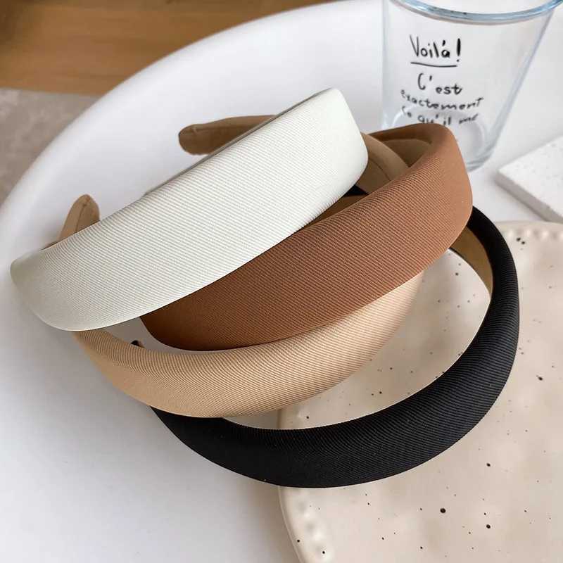 Elegant Hair Pressing Wash Hair Binding Band for Women New Summer Design Wide-rimmed Black Hair Clip Headband Headpiece D260326