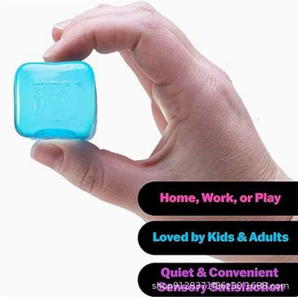 Schylling NeeDoh Nice Cube Sensory Squeeze Toy with Super Solid Squish Stress Relief Anxie Sensory Tool - 225 Cube Z260326