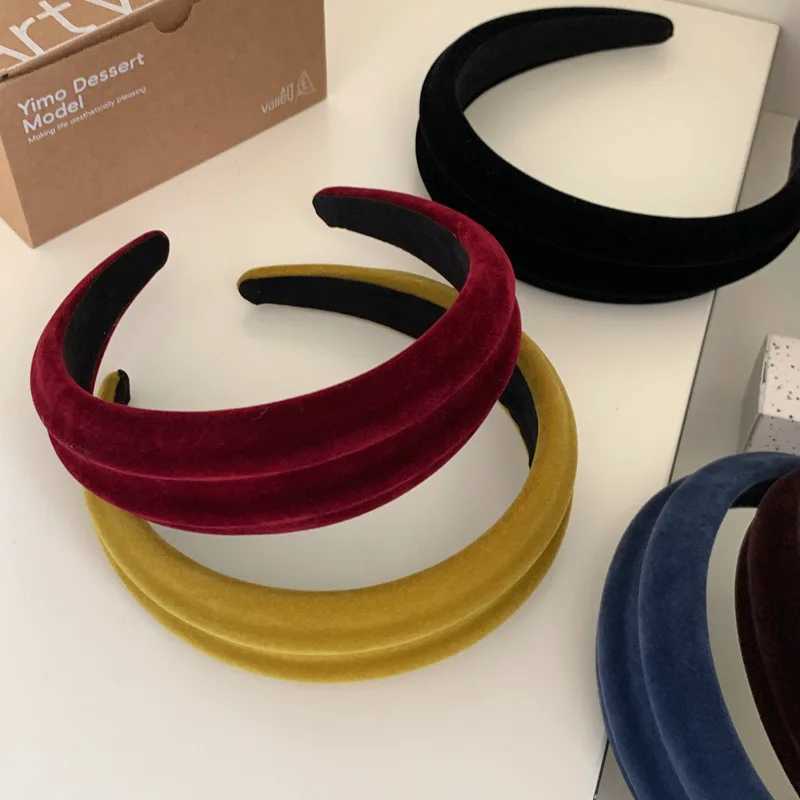 Winter Flannel Headband Non Slip Hair Accessories for Women Fashion Embossed Design Hair Hoops Headbands for Women D260326