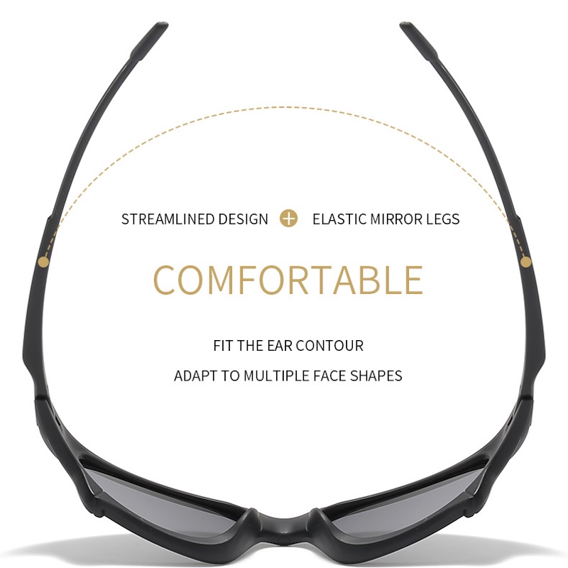 Polarized Cycling Sunglasses Men Sports Goggles Fishing Driving Glasses Punk Outdoor Sports UV400 Sun Glasses Eyewear Male Women Y2K Steampunk Ultrali