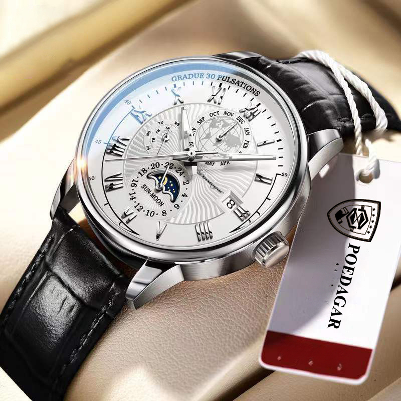 Swiss Business Belt Men's Quartz Watch - Waterproof - Designer Watch - Luxurious And Fashionable Wristwatch - Business Watch