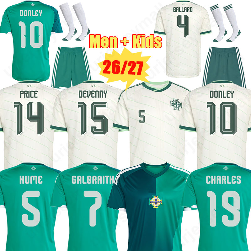4XL 25 26 Northern Ireland soccer jerseys HUME BRADLEY BALLARD CHARLES 2025 2026 GALBRAITH DONLEY North Ireland DEVENNY PRICE FOOTBALL SHIRTS men kids kit 997