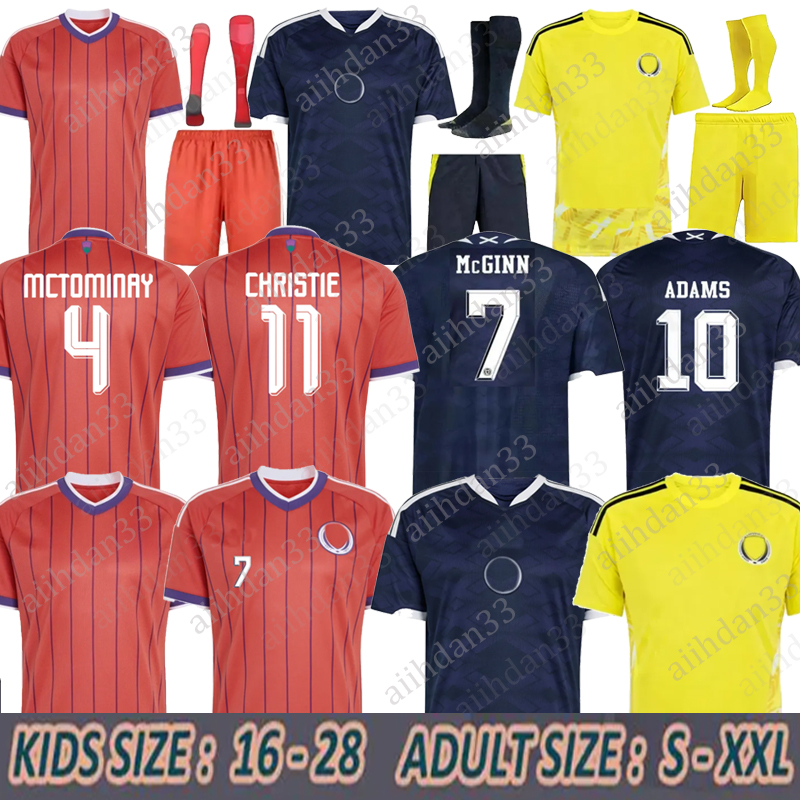 26 W Scotland Soccer Jerseys home TIERNEY ROBERTSON football shirt CHRISTIE McGREGOR McGINN McKENNA away pink men kids sets 150th