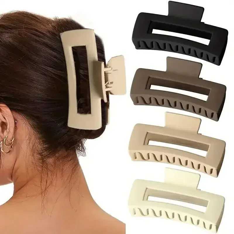 4pcs Shark Jaw Hair Claw Clips Extra-Large Non-Slip Hold for Thick Hair Solid Color Hair Accessories Set Ponytail Tools H260326