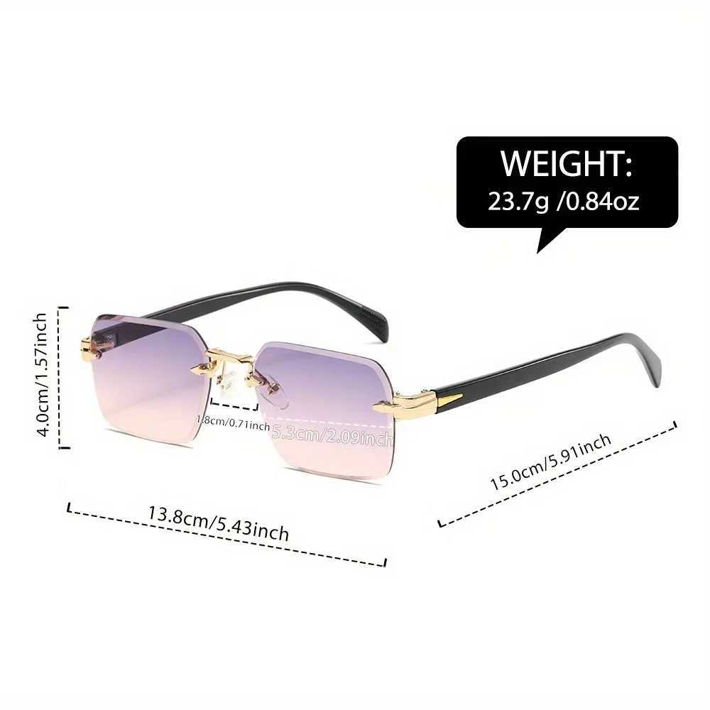 New Fashion Vintage Sunglasses Women Designer Retro Metal Rectangle Eyeglasses Male Popular Black Eyewear UV400 Glasses D260326