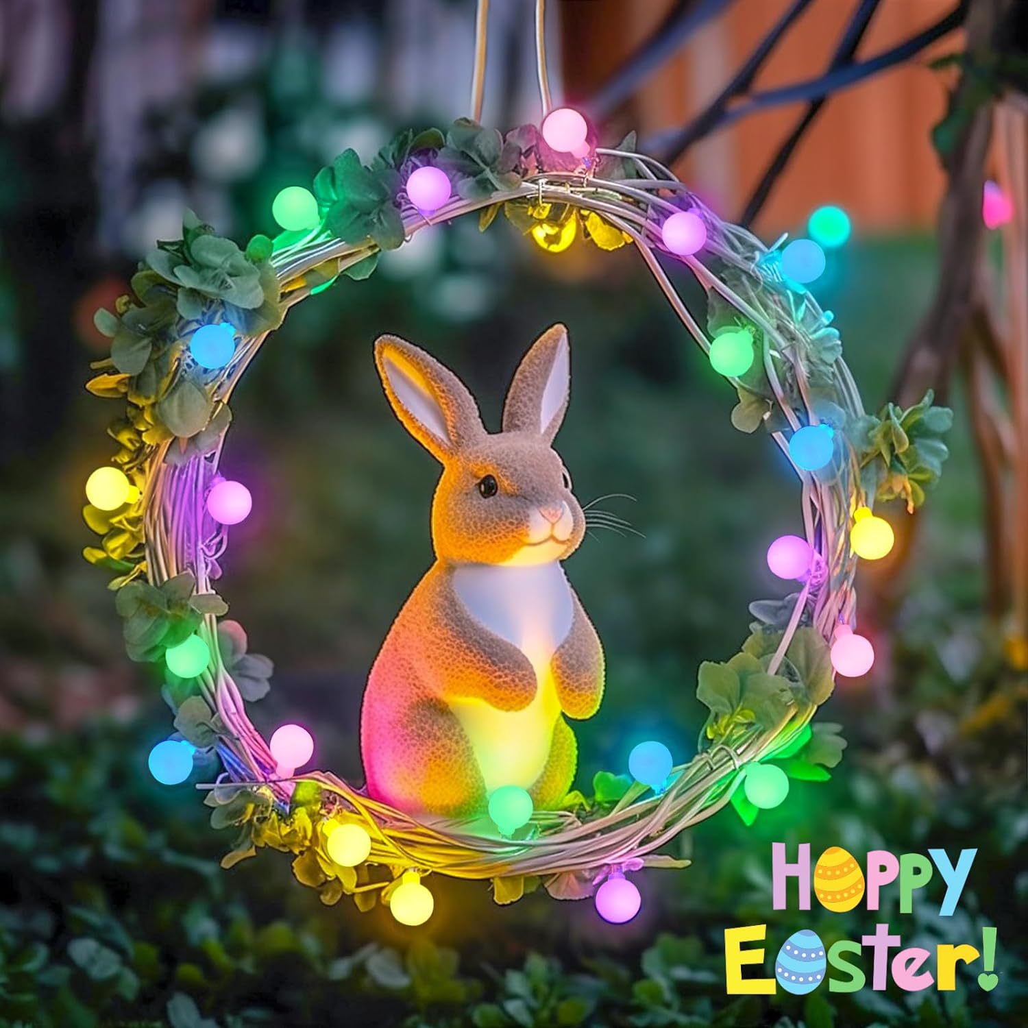 LED light string, colored matte ball, Easter decorative light, Christmas atmosphere light, battery box, colorful lights, flash light wholesale