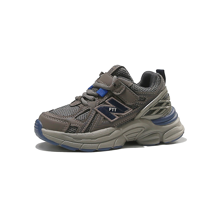 Fashion Kids Hook and Loop Chunky Sneakers Boys Girls Breathable Mesh Non-Slip Casual Shoes for Toddlers Soft Sole Daily Walking Free shipping