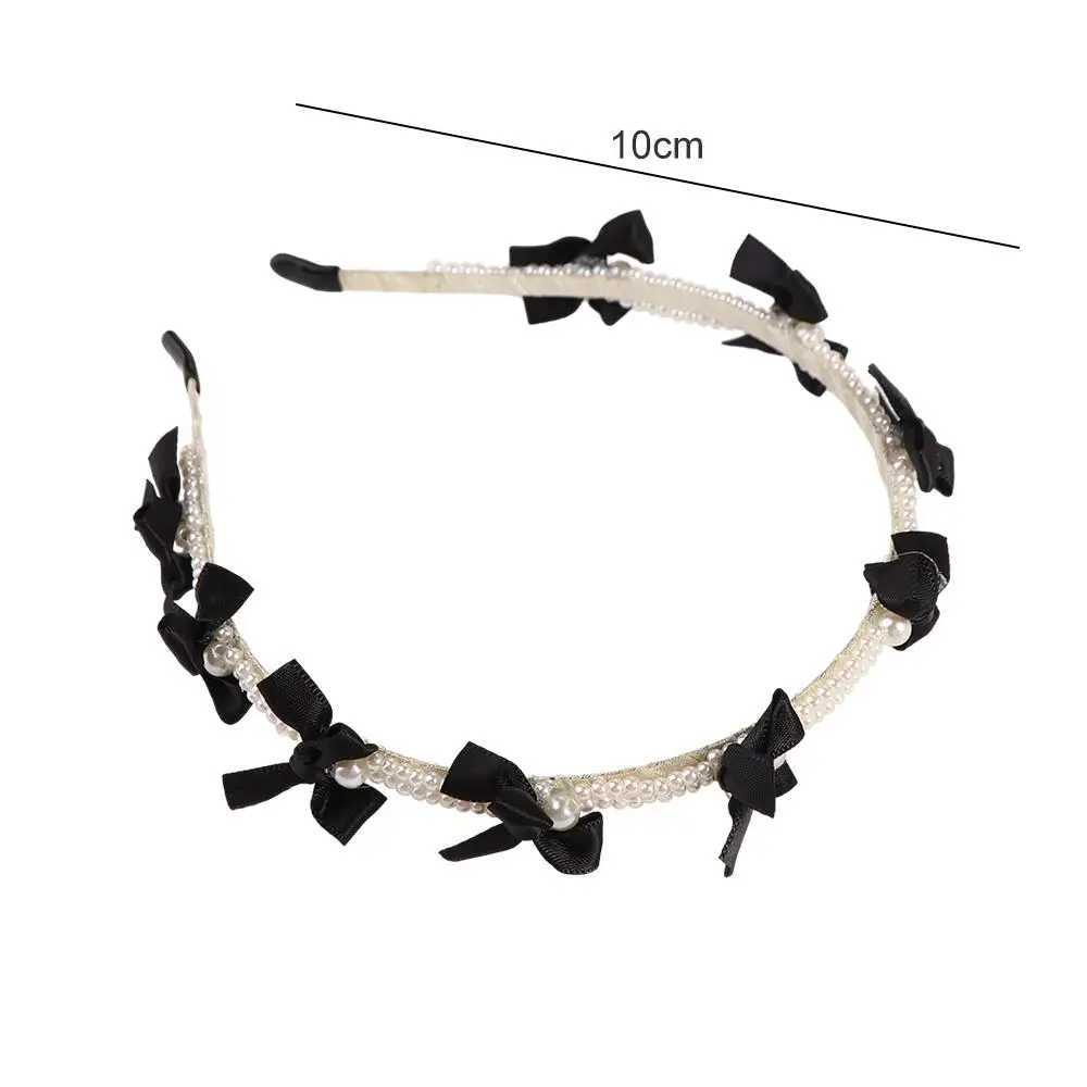 Korean Style Elegant Pearl Hair Band for Women Sweet Bow Headband Hair Hoops Head Band Lady Fashion Headwear Hair Accessories D260326
