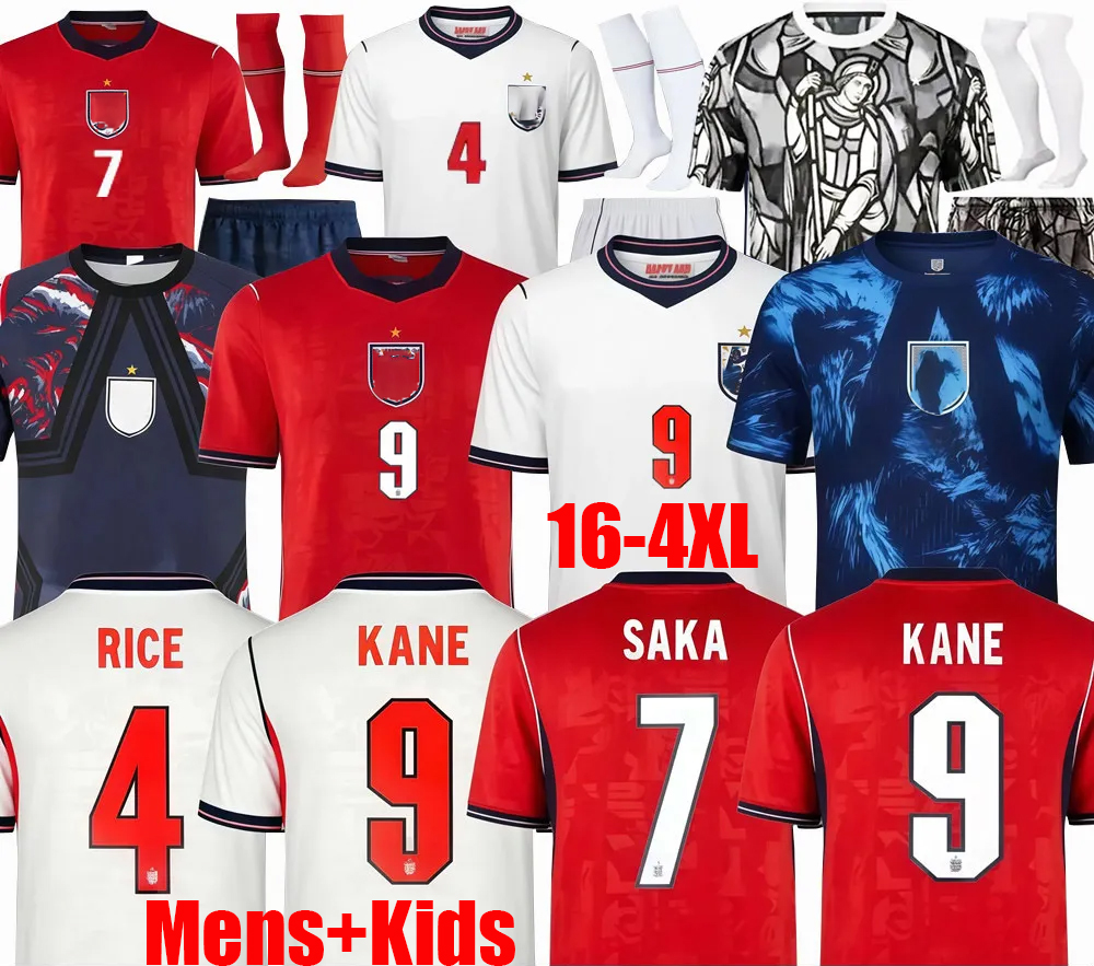 2026 ENGLAND Soccer Jerseys KANE BELLINGHAM SAKA PALMER FODEN GORDON RICE BOWEN EZE KONSA MADUEKE ANDERSON Player Version WOMEN Football Shirts uniform Kids Kit