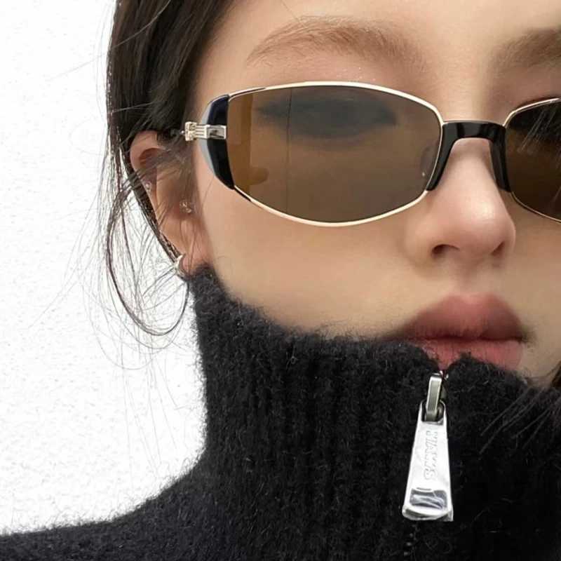 Cycling New Oval Metal Sunglasses Fashion Male Female Brand Designer Sun Glasses Retro Men Outdoor Sports Fishing Goggles D260326