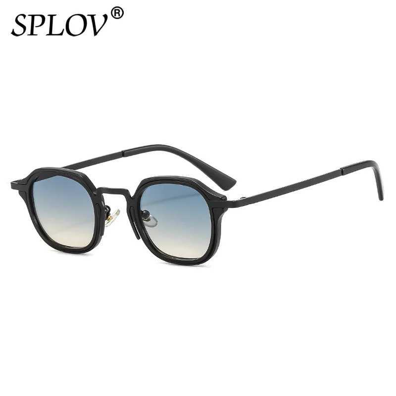 New Fashion Small Square Sunglasses Men Women Retro Punk Shades Male Female Vintage Trendy Driving Glasses UV400 Black Leopard D260326