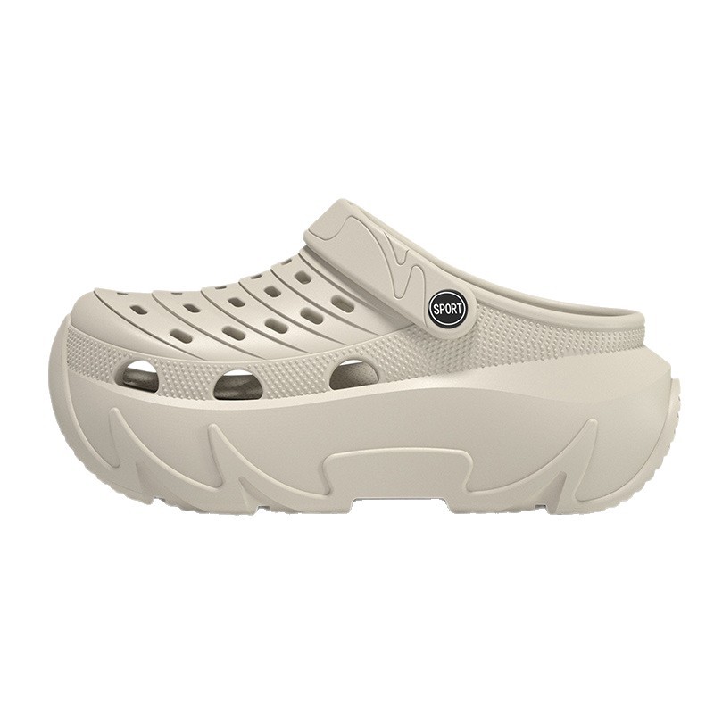 Fashion European Style Women's 9cm Platform Clogs Non-slip Thick Sole Closed Toe Sandals Summer Outdoor Slippers