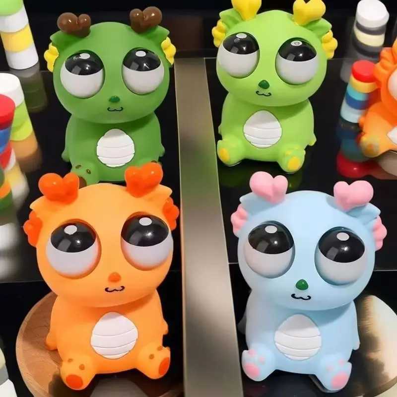 Creative Pop-up Big Eye Dragon Sensory Decompression Kid Gift Eye Dragon Dinosaur Squeeze Gazes To Vent Funny Stress Relievers H260326