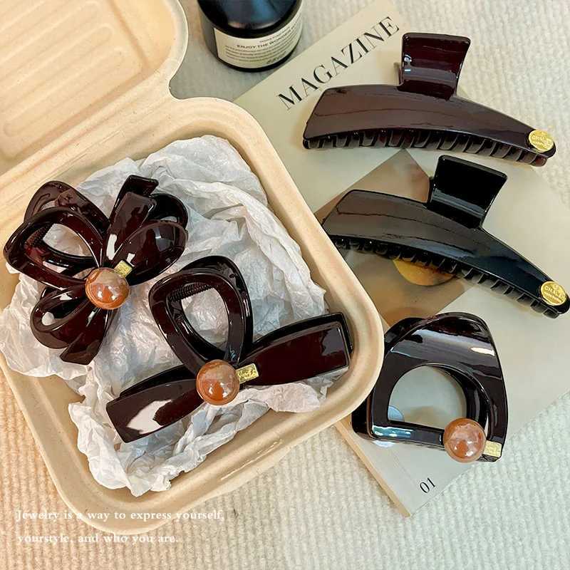 Elegant Bow Geometric Plastic Hair Claw For Women Girls Sweet Hair Ornament Hairpin Hair Clip Claw Clip Fashion Hair Accessories H260326
